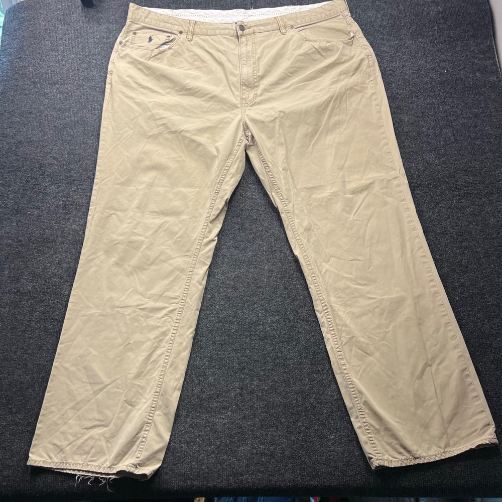 Polo Ralph Lauren Mens 46B-34 Tan Chino Pants Straight Leg Cotton Khaki 2644